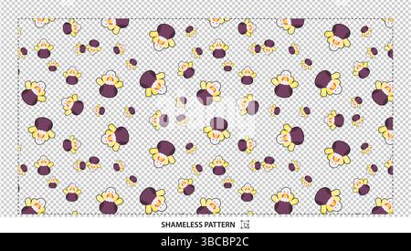 White Popcorn Kernel Seamless Pattern Background Design for Movie or Snack Themed Projects Stock Vector