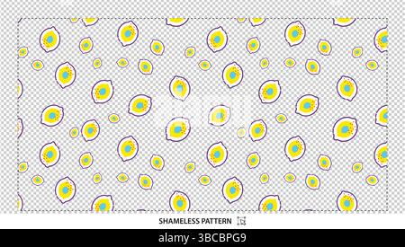 Delicious and Diverse Food Seamless Pattern with Colorful Meals and Ingredients Stock Vector