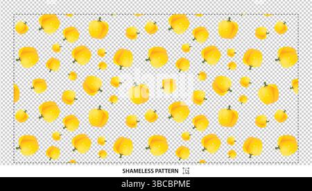 Yellow Bell Pepper Vegetable Seamless Pattern for Kitchen Decor Fabric and Digital Backgrounds Stock Vector