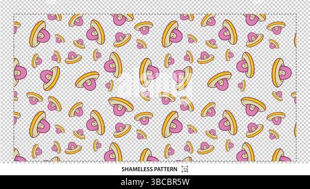 Cartoon Alien Spaceship Seamless Pattern for Sci-Fi Designs Stock Vector