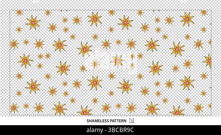 Festive Gold Star Seamless Pattern for Elegant Christmas and Holiday Designs Stock Vector
