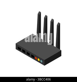 WiFi router sign. Wi-Fi Internet equipment icon. Wi Fi network equipment symbol Stock Vector