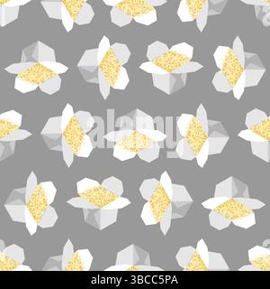 Chinese noodles in box pattern seamless. Traditional food in China background Stock Vector