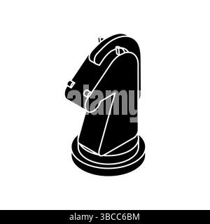 Knight Chess piece isolated. Piece for playing chess Stock Vector