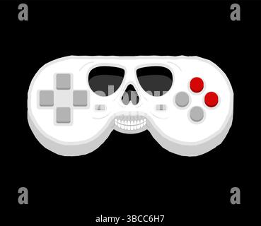 Skull Joystick. Bone Gamepad. Monster Game Controller Stock Vector