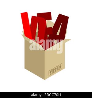 Idea in box. Concept - a forgotten idea deep in a box Stock Vector