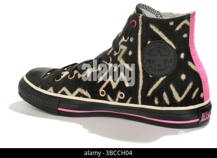 black converse shoe photographed on a white background Stock Photo