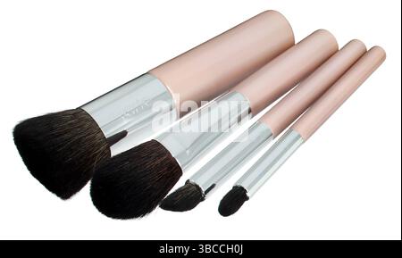 blushers brush group photographed on a white background Stock Photo