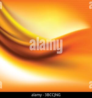 Modern Bright Yellow Wave Design Stylish Abstract Background. This high-resolution digital design showcases a modern bright yellow wave pattern. Stock Vector