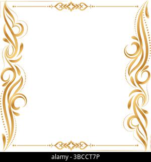 Clean Luxury Modern Border Design Elegant Decorative Frame. This high-resolution digital design features a clean and luxurious modern border. Stock Vector
