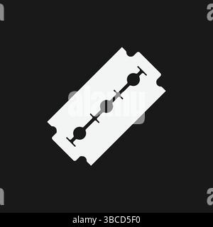 Razor Blade Icon Vector Simple Silhouette Illustration of Shaving Edge Graphic Stock Vector