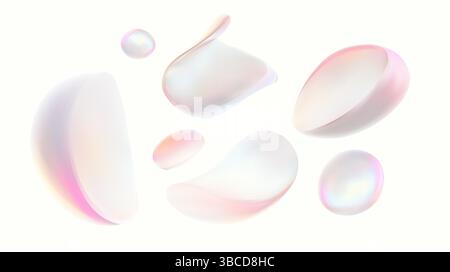 Soft and Glossy Abstract Bubble Shapes Perfectly Crafted for Contemporary Modern Design Stock Vector