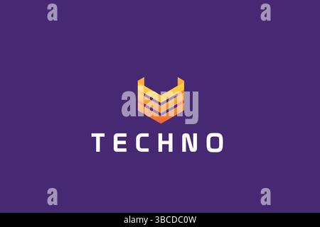 Modern Gradient Logo Business App Technology Stock Vector