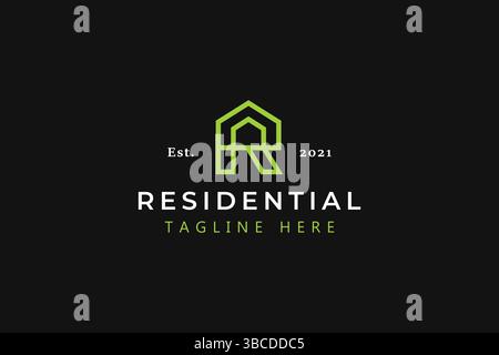 Letter R Home and Residential Modern Business Logo Stock Vector