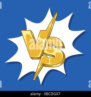 VS Typography for Sports, Fighting, Competition, Battle, Match, Game, Sport Fighting Home Screen Stock Vector