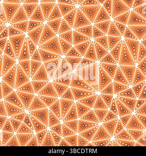 Abstract pattern of triangles. Multiple repeated inner triangles. Medium shape size. Single color tone style. Seamless pattern. Amazing vector tiles. Stock Vector