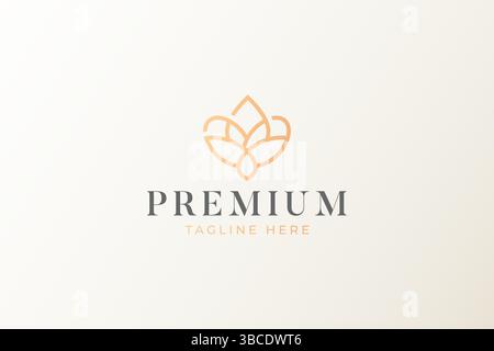 Premium Natural Geometric Shape Logo for Business Feminine Product Stock Vector