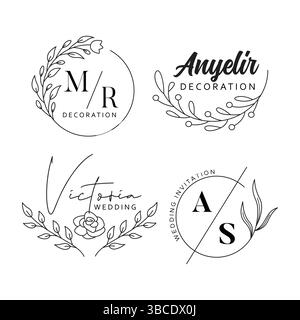 Floral and Nature Business Logo Design Stock Vector