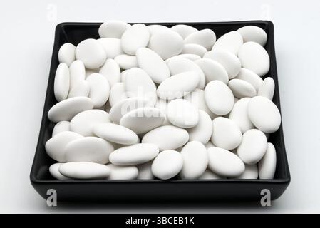 Jordan almonds isolated on white background. Stock Photo