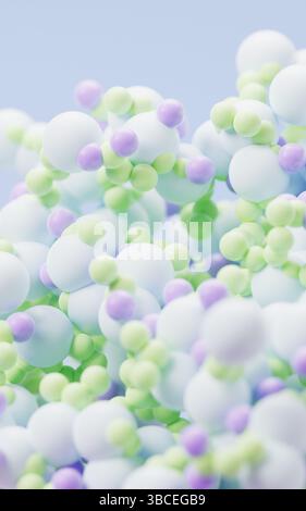 Abstract dense particles spheres background, 3d rendering. 3D ...