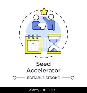 Seed accelerator multi color concept icon Stock Vector