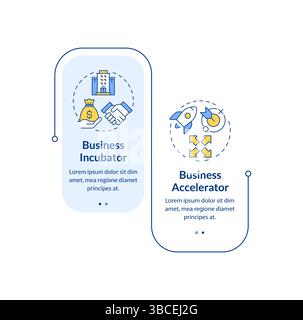Business growth programs rectangle infographic vector Stock Vector