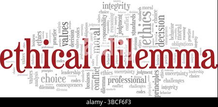 Ethical Dilemma word cloud conceptual design isolated on white ...