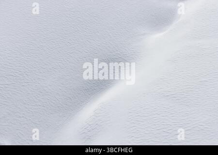 Bright white textured winter snow surface landscape Stock Photo