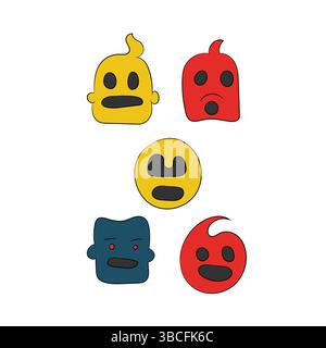 cartoon face emoticon Stock Vector