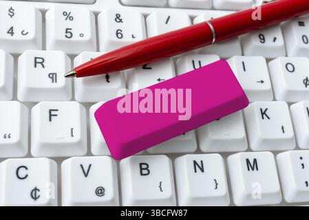 Computer Engineering Concept, Abstract Repairing Broken Keyboard Stock Photo