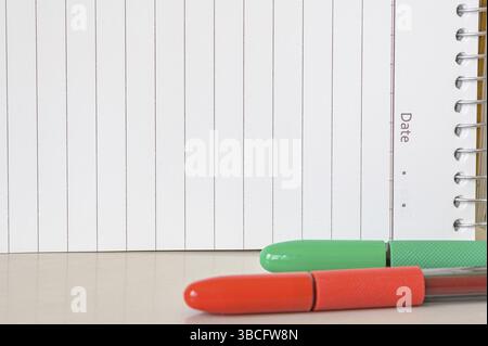 Multiple Assorted Collection Office Stationery Photo Placed Over Table Stock Photo