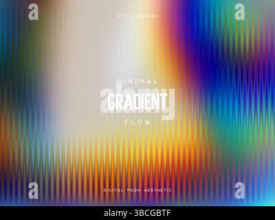 Minimal Gradient Mesh Background with Smooth Flow, Abstract Colorful Vector Stock Vector