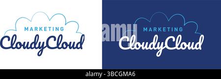 Cloud Logo Hand Drawn Sky Sleep Dreams Creative Storage Network Internet Computer Online Candy Floss Business Card Design Graphic Template Isolated Stock Vector