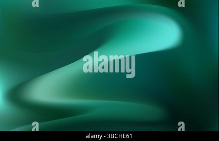 Green teal gradient background. Smooth abstract green gradient. Stock Vector