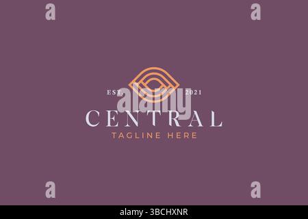 Abstract Optical Eye Minimalist Logo Stock Vector