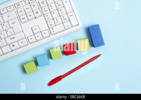 Stack of Sample Cube Rectangular Boxes On Surface Polished With Multi-Colour Stock Photo