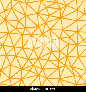 Background with triangles pattern. Amber color. Compact triangles size. Medium lines weight. Repeatable pattern. Stock Vector