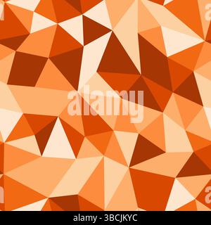 Abstract pattern of triangles. Medium triangles size. Repeatable pattern. Sunny Orange color palette. Amazing vector tiles. Stock Vector