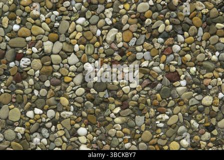 Exposed aggregate concrete Stock Photo