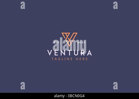 V letter Monogram Logo. Brand Identity Simple Minimalist. Trendy Concept. Stock Vector