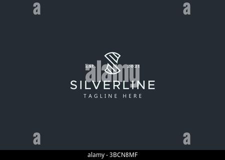 Letter S Initial Logo Business. Fashion and Beauty Branding. Elegant Silver Line Color. Stock Vector