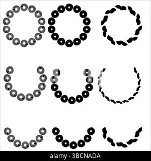 Modern Tech-Style Circle Design Kit Stock Vector
