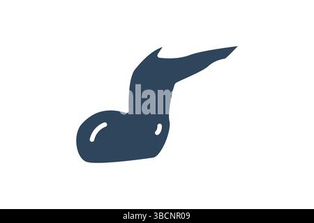 Chicken wing icon. solid icon style. icon related to meat. food elements vector illustration Stock Vector