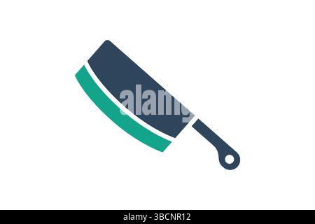 Knife icon. solid icon style. icon related to meat knife. cooking elements vector illustration Stock Vector
