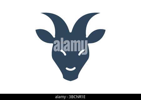 Goat icon. solid icon style. icon related to meat. meat elements vector illustration Stock Vector