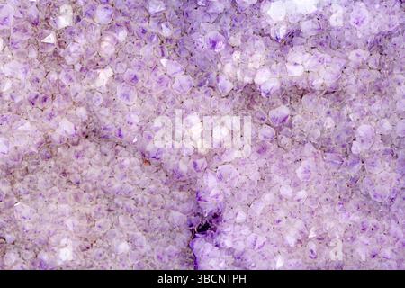Beautiful large violet Amethyst Cactus Quarz stone Stock Photo
