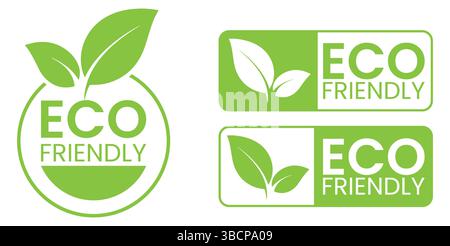 Set of eco friendly icons. Ecologic food stamps. Organic natural food labels. Stock Vector