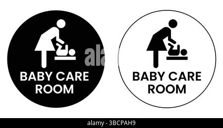 Toilet icons set. Men and women restroom icon sign left right arrow. Disabled wheelchair icon. Baby changing room sign. Parent room symbol. Stock Vector