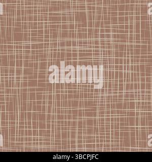 Seamless abstract crosshatch line pattern in light grey and white on neutral background Stock Vector