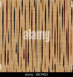 Modern Ikat Vertical Stripes in Earth Tones – Red, Gold, Black & Grey Stock Vector